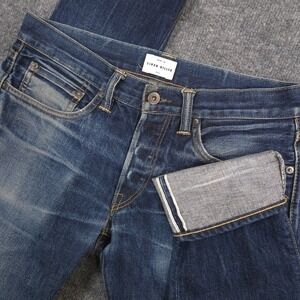 Simon Miller Jeans Mens 30X32 Blue M001‎ Narrow Indio Selvedge Button Fly USA